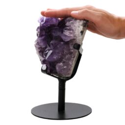 2.6kg Amethyst Druze Cluster on Rotating Stand T3219 5 Amethyst Druze Cluster on Rotating Stand T3219 | Crystal Factory