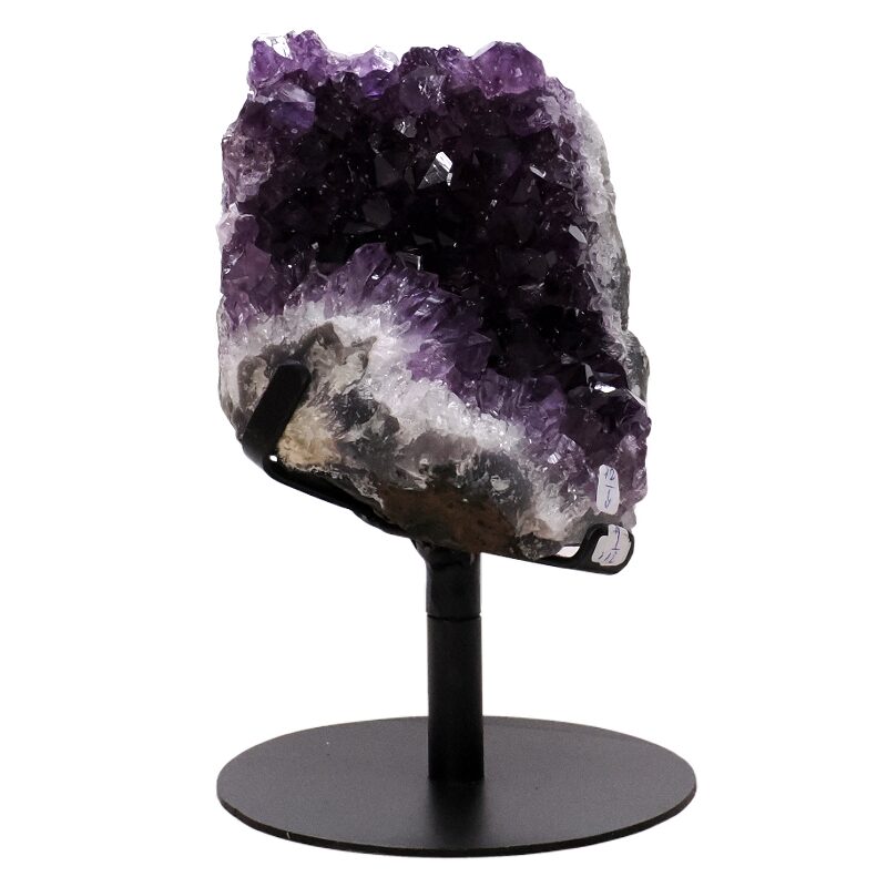 2.8kg Amethyst Druze Cluster on Rotating Stand T3221 3 Amethyst Druze Cluster on Rotating Stand T3221 | Crystal Factory