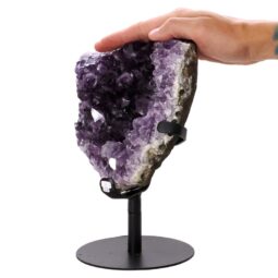 Amethyst Druze Cluster on Rotating Stand T3224 | Crystal Factory