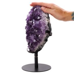3.7kg Amethyst Druze Cluster on Rotating Stand T3226 5 Amethyst Druze Cluster on Rotating Stand T3226 | Crystal Factory