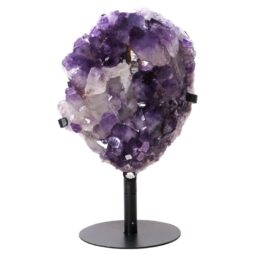 Amethyst Druze Cluster on Rotating Stand T3227 | Crystal Factory