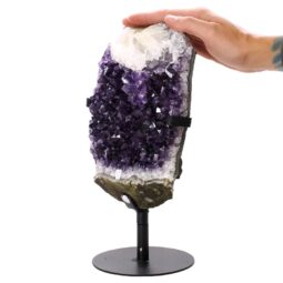 3.9kg Amethyst Druze Cluster on Rotating Stand T3228 5 Amethyst Druze Cluster on Rotating Stand T3228 | Crystal Factory