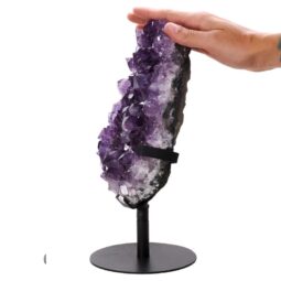 Amethyst Druze Cluster on Rotating Stand T3229 | Crystal Factory