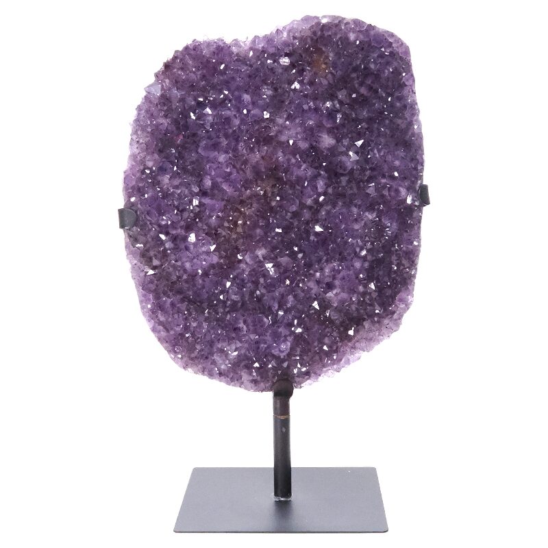 21.2kg Amethyst Druze Cluster on Rotating Stand T3230 3 Amethyst Druze Cluster on Rotating Stand T3230 | Crystal Factory
