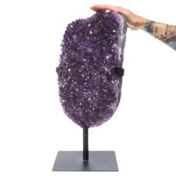 21.2kg Amethyst Druze Cluster on Rotating Stand T3230 5 Amethyst Druze Cluster on Rotating Stand T3230 | Crystal Factory