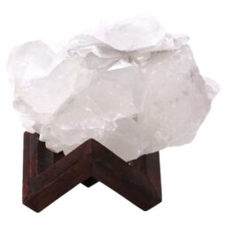 Natural Clear Quartz Specimen on Timber Stand 8cm T3231 | Crystal Factory