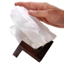 Natural Clear Quartz Specimen on Timber Stand 8cm T3233 | Crystal Factory