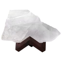 Natural Clear Quartz Specimen on Timber Stand 8cm T3234 | Crystal Factory