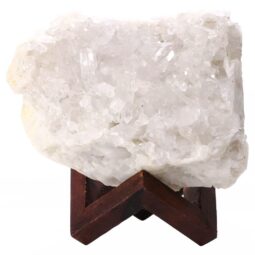 Natural Clear Quartz Specimen on Timber Stand 8cm T3236 | Crystal Factory