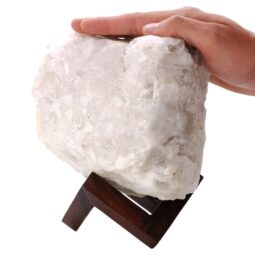 Natural Clear Quartz Specimen on Timber Stand 8cm T3236 | Crystal Factory