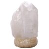 Clear Quartz Druze Lamp on Marble Base – White LED Bulb V62 | Crystal Factory