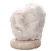 Clear Quartz Druze Lamp on Marble Base – White LED Bulb V64 | Crystal Factory