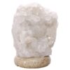 Clear Quartz Druze Lamp on Marble Base – White LED Bulb V67 | Crystal Factory