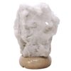 Clear Quartz Druze Lamp on Marble Base – White LED Bulb V68 | Crystal Factory