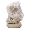 Clear Quartz Druze Lamp on Marble Base – White LED Bulb V70 | Crystal Factory