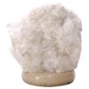 Clear Quartz Druze Lamp on Marble Base – White LED Bulb V71 | Crystal Factory