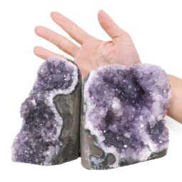 2.88kg Amethyst Polished Crystal Geode Specimen Set 2 Pieces R645 5 Amethyst Polished Crystal Geode Specimen Set 4 Pieces R645 | Crystal Factory