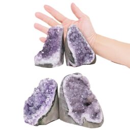 2.45kg Amethyst Polished Crystal Geode Specimen Set 4 Pieces R641 5 Amethyst Polished Crystal Geode Specimen Set 4 Pieces R641 | Crystal Factory