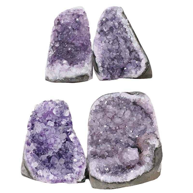 2.45kg Amethyst Polished Crystal Geode Specimen Set 4 Pieces R641 3 Amethyst Polished Crystal Geode Specimen Set 4 Pieces R641 | Crystal Factory