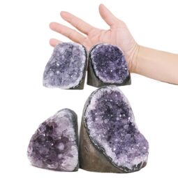 2.56kg Amethyst Polished Crystal Geode Specimen Set 4 Pieces R642 5 Amethyst Polished Crystal Geode Specimen Set 4 Pieces R642 | Crystal Factory