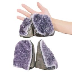 2.43kg Amethyst Polished Crystal Geode Specimen Set 4 Pieces R643 5 Amethyst Polished Crystal Geode Specimen Set 4 Pieces R643 | Crystal Factory