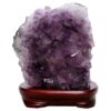 Amethyst Lamp on Timber Base - Purple LED Bulb B859 | Crystal Factory