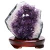 Amethyst Lamp on Timber Base - Purple LED Bulb B867 | Crystal Factory
