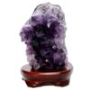 Amethyst Lamp on Timber Base - Purple LED Bulb B868 | Crystal Factory
