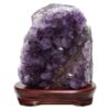 Amethyst Lamp on Timber Base - Purple LED Bulb B874 | Crystal Factory