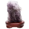 Amethyst Lamp on Timber Base - Purple LED Bulb B875 | Crystal Factory