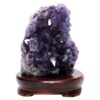 Amethyst Lamp on Timber Base - Purple LED Bulb B876 | Crystal Factory