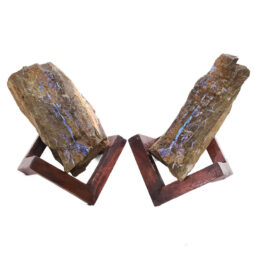 Boulder Opal Roughs Pair 2 Pieces L561 | Crystal Factory