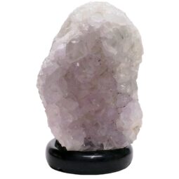 Amethyst Lamp on Marble Base - Purple LED Bulb J2208 | Crystal Factory
