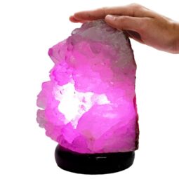 Amethyst Lamp on Marble Base - Purple LED Bulb J2208 | Crystal Factory