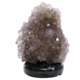 Amethyst Lamp on Marble Base - Purple LED Bulb J2210 | Crystal Factory