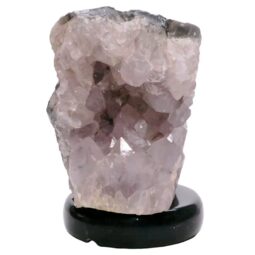 Amethyst Lamp on Marble Base - Purple LED Bulb J2212 | Crystal Factory