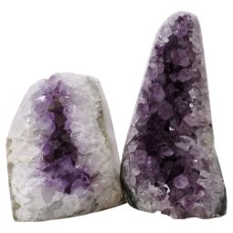 Amethyst Polished Crystal Geode Specimen Set 2 Pieces L549 | Crystal Factory