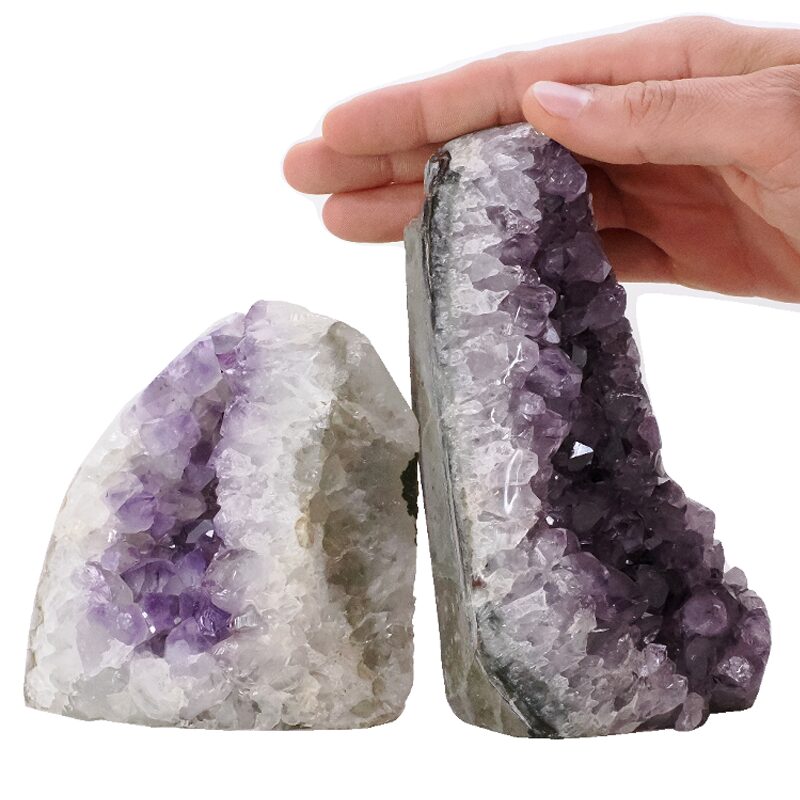 2kg Amethyst Polished Crystal Geode Specimen Set 2 Pieces L549 4 Amethyst Polished Crystal Geode Specimen Set 2 Pieces L549 | Crystal Factory