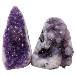 Amethyst Polished Crystal Geode Specimen Set 2 Pieces L550 | Crystal Factory