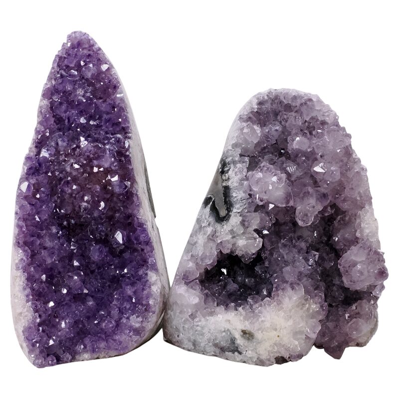 1.9kg Amethyst Polished Crystal Geode Specimen Set 2 Pieces L550 3 Amethyst Polished Crystal Geode Specimen Set 2 Pieces L550 | Crystal Factory