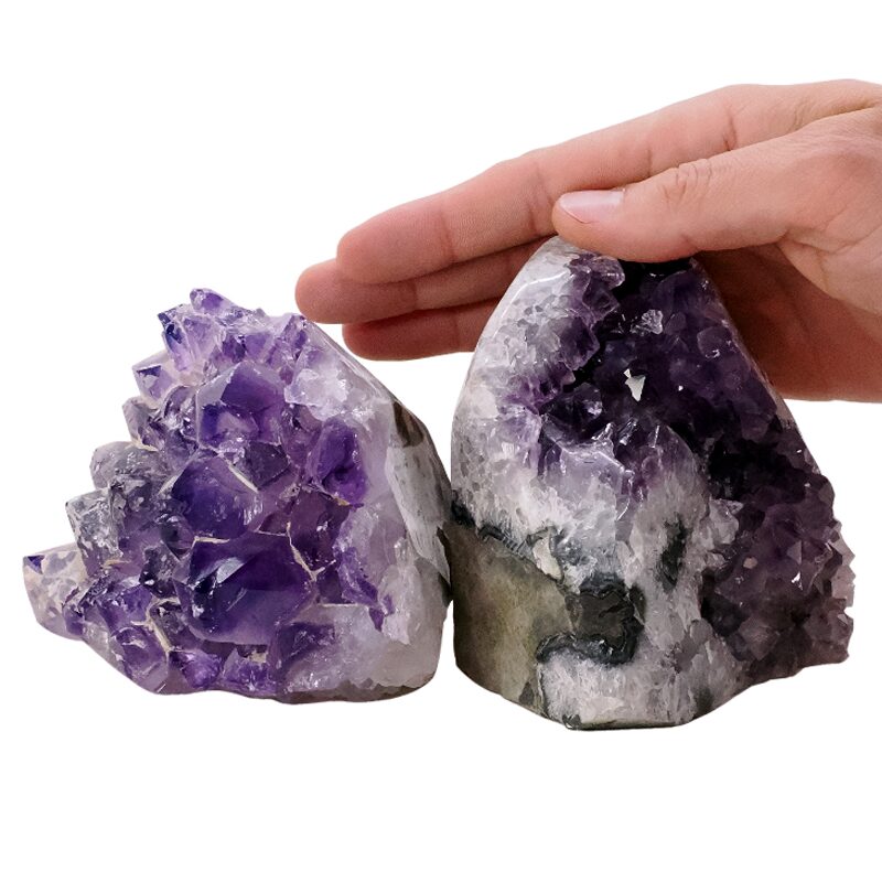 1.9kg Amethyst Polished Crystal Geode Specimen Set 2 Pieces L551 4 Amethyst Polished Crystal Geode Specimen Set 2 Pieces L551 | Crystal Factory