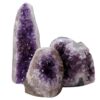 2.1kg Amethyst Polished Crystal Geode Specimen Set 3 Pieces L555 1 Amethyst Polished Crystal Geode Specimen Set 3 Pieces L555 | Crystal Factory