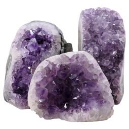 Amethyst Polished Crystal Geode Specimen Set 3 Pieces L557 | Crystal Factory