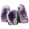Amethyst Polished Crystal Geode Specimen Set 3 Pieces L560 | Crystal Factory
