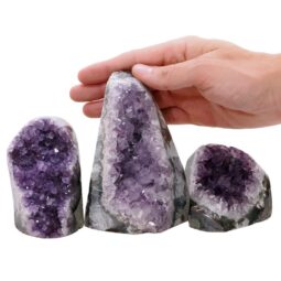 2kg Amethyst Polished Crystal Geode Specimen Set 3 Pieces L562 5 Amethyst Polished Crystal Geode Specimen Set 3 Pieces L562 | Crystal Factory