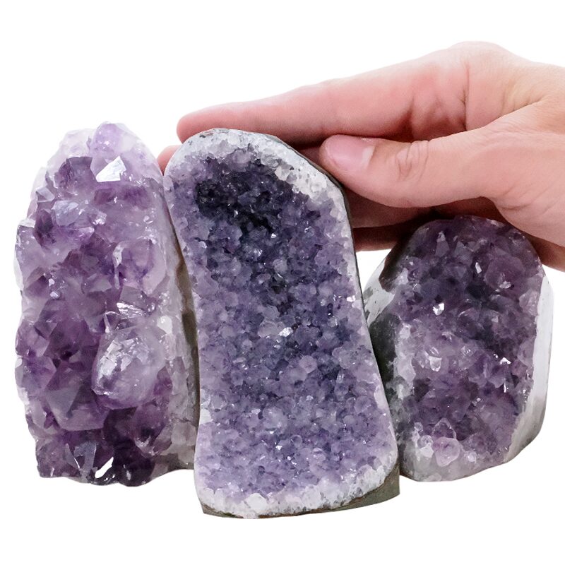 1.9kg Amethyst Polished Crystal Geode Specimen Set 3 Pieces L571 4 Amethyst Polished Crystal Geode Specimen Set 3 Pieces L571 | Crystal Factory