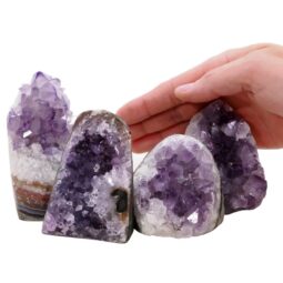 1.5kg Amethyst Polished Crystal Geode Specimen Set 4 Pieces L572 5 Amethyst Polished Crystal Geode Specimen Set 4 Pieces L572 | Crystal Factory
