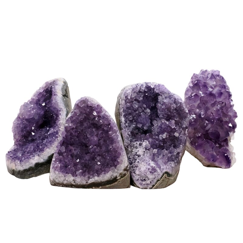 1.7kg Amethyst Polished Crystal Geode Specimen Set 4 Pieces L573 3 Amethyst Polished Crystal Geode Specimen Set 4 Pieces L573 | Crystal Factory