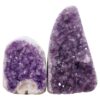 Amethyst Polished Crystal Geode Specimen Set 2 Pieces L575 | Crystal Factory