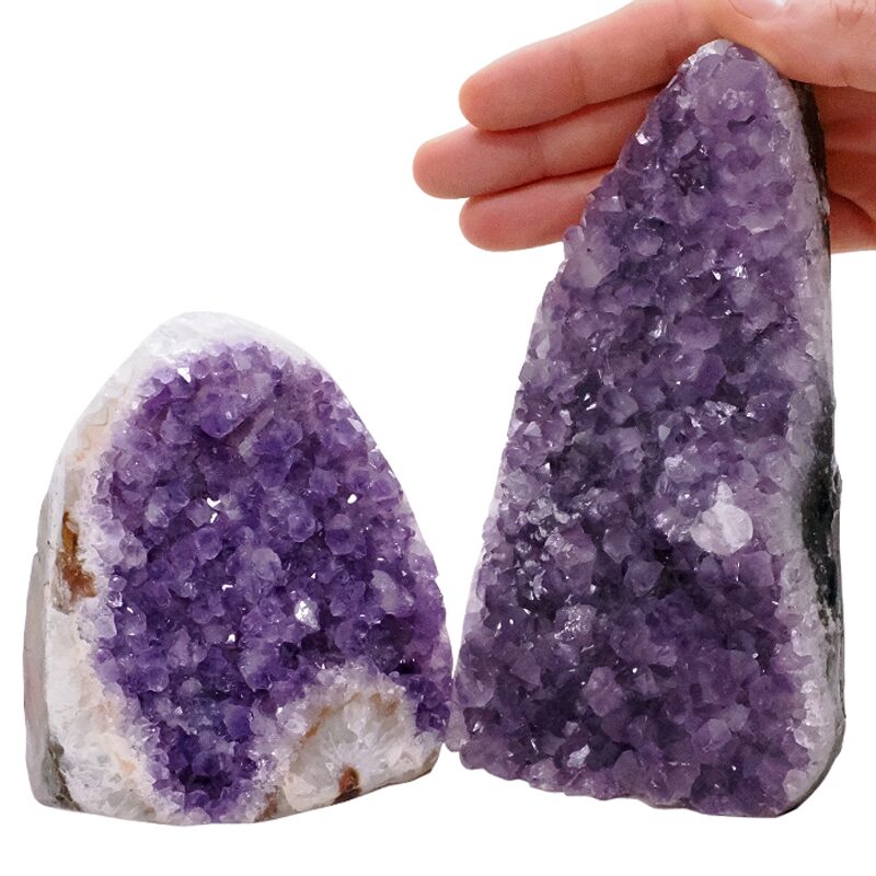 1.9kg Amethyst Polished Crystal Geode Specimen Set 2 Pieces L575 4 Amethyst Polished Crystal Geode Specimen Set 2 Pieces L575 | Crystal Factory